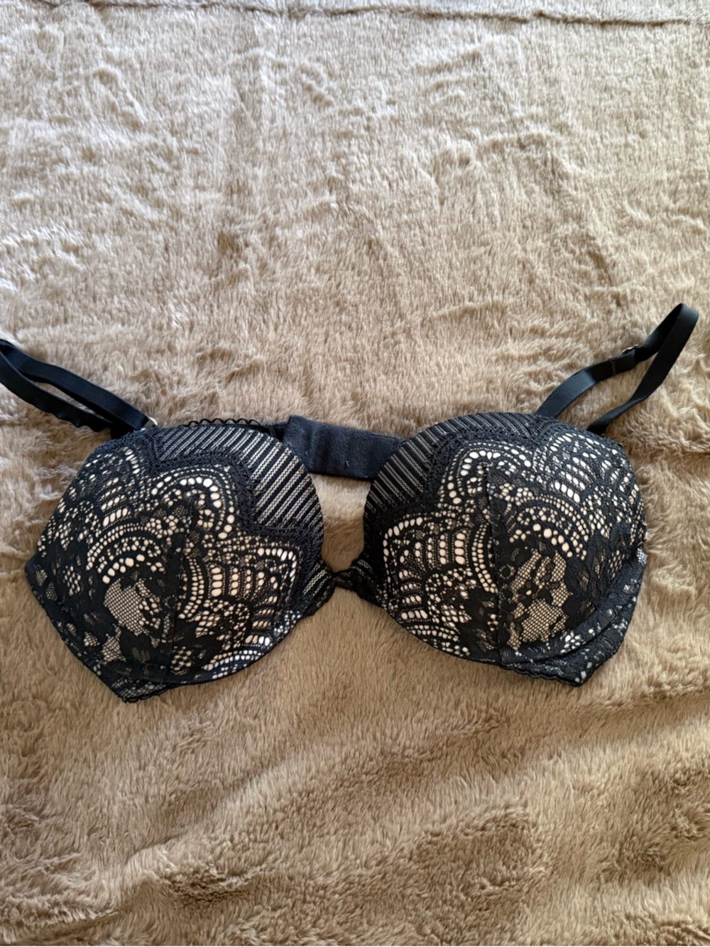Victoria's Secret Black Lace Push-Up Bra